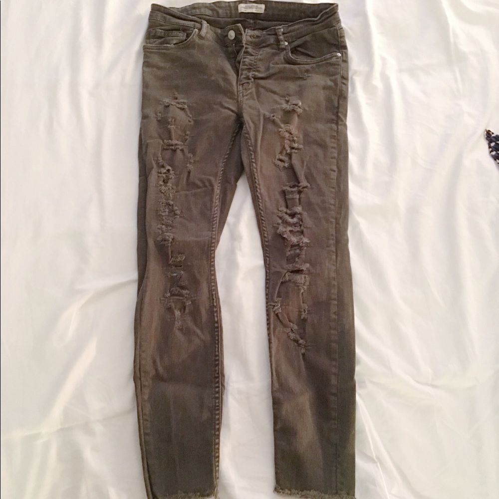 Olive Destroyed Zara Premium skinny 👖